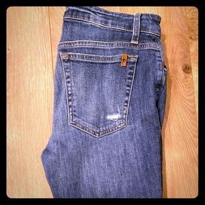 Joe’s distressed skinny ankle denim